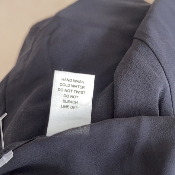 Vintage Women’s black embroidered slip dress pearl buttons - Picture 9 of 10